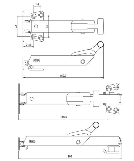 Nemef combi-uitzetter 2040 rvs - Afbeelding 2
