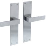 Intersteel deurklink Amsterdam met renovatieschild blind rvs