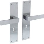 Intersteel deurklink Amsterdam met renovatieschild SL56 rvs