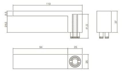 Intersteel deurklink Amsterdam met renovatieschild WC63/8 rvs - Afbeelding 4