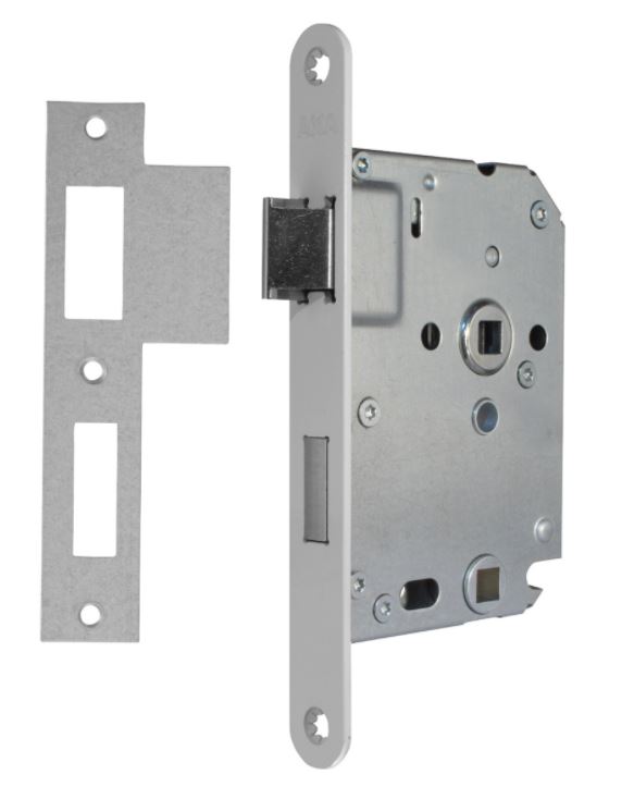 AXA Toilet-badkamerslot WC63/8 met Witte Voorplaat