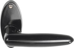 Set deurklinken bakeliet inclusief ovale rozetten