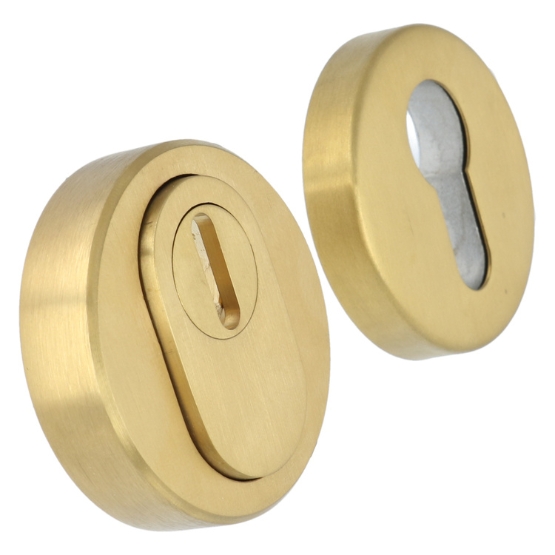 SKG3 Veiligheid-Rozet Met Kerntrekbeveiliging PVD mat Goud - Afbeelding 2