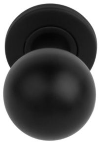 Voordeurknop Vast op Rozet rvs/zwart