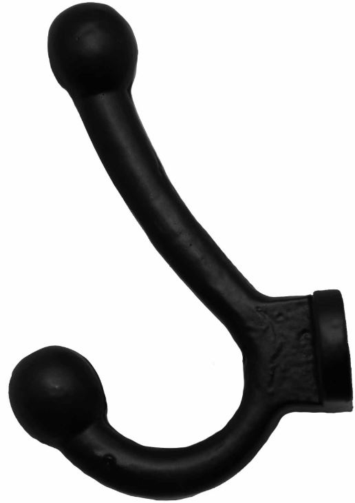 Hoed en Jashaak IJzer zwart 90 mm