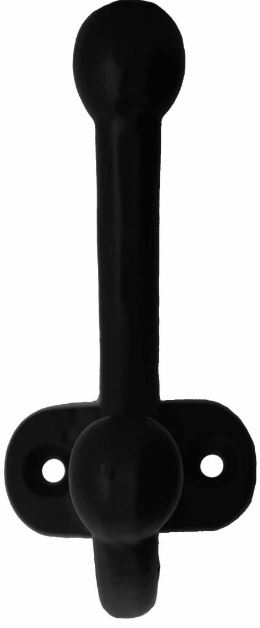 Hoed en Jashaak IJzer zwart 90 mm - Afbeelding 2