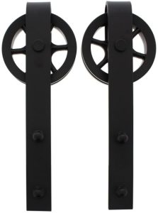 Intersteel Set van 2 rollers Spaakwiel tbv schuifdeursysteem incl. bevestiging mat zwart