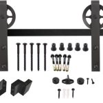 Intersteel Schuifdeur Systeem 2 Meter Hangrollen met Spaakwiel Staal mat zwart