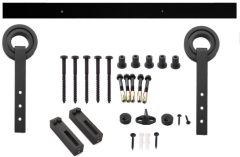 Intersteel Schuifdeur Systeem 2 Meter Hangrollen met Open Wiel Staal mat zwart