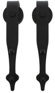 Intersteel Set van 2 rollers Pijlvorm tbv schuifdeursysteem incl. bevestiging mat zwart