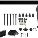 Schuifdeur Systeem 2 Meter Hangrollen Pijlvorm Staal mat zwart