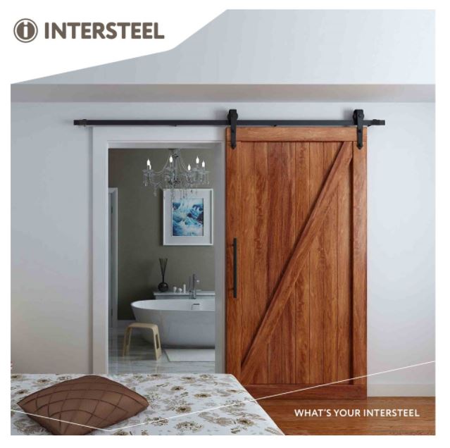 Schuifdeur Systeem 2 Meter Hangrollen Pijlvorm Staal mat zwart - Afbeelding 2