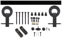 Intersteel Schuifdeur Systeem 2 Meter Hangrollen met Open Wiel 155 mm Staal mat zwart