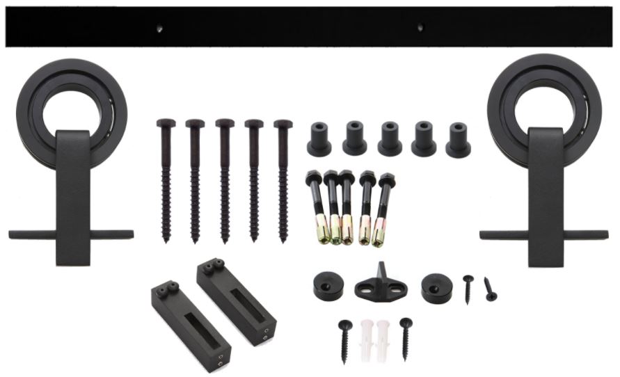 Intersteel Schuifdeur Systeem 2 Meter Hangrollen met Open Wiel 155 mm Staal mat zwart