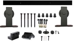 Intersteel Schuifdeur Systeem 2 Meter Hangrollen Recht Staal mat zwart