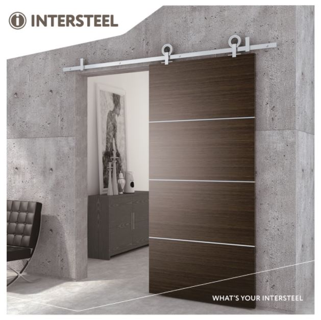 Intersteel Schuifdeur Systeem 2 Meter Hangrollen met Open Wiel 155 mm rvs - Afbeelding 2