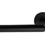 Enkele deurklink links BASIC LBII-19 op ronde rozet mat zwart