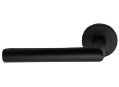 Enkele deurklink links BASIC LBII-19 op ronde rozet mat zwart