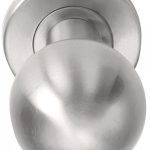 Voordeurknop BASIC LB501D Draaibaar op Rozet rvs