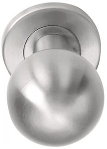 Voordeurknop BASIC LB501D Draaibaar op Rozet rvs