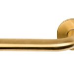 Enkele deurklink links BASIC LBIII-19 op ronde rozet PVD mat Goud