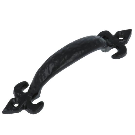Vaste handgreep ijzer zwart 125 mm
