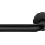 Enkele deurklink links BASIC LBIII-19 op ronde rozet mat zwart