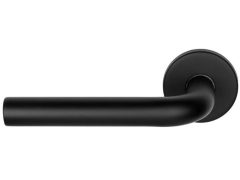 Enkele deurklink links BASIC LBIII-19 op ronde rozet mat zwart