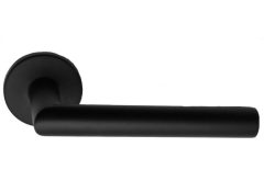 Enkele deurklink rechts BASIC LBII-19 op ronde rozet mat zwart