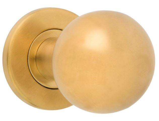 Voordeurknop BASIC LB501V Vast op Rozet PVD mat Goud - Afbeelding 3