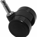 Zwenkwiel voor stoelen met zacht loopvlak met stift 8mm