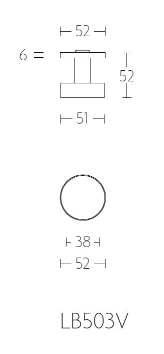 Voordeurknop BASIC LB503V Vast op Rozet rvs - Afbeelding 2