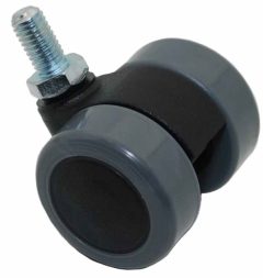 Zwenkwiel voor stoelen met grijs zacht loopvlak M10