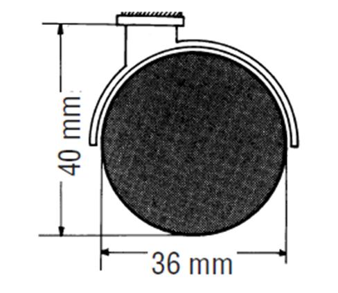 Zwenkwiel voor stoelen met grijs zacht loopvlak M10 - Afbeelding 2