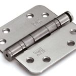 Kogellagerscharnier doorgezet 89x89 mm ronde hoek rvs