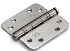 Kogellagerscharnier doorgezet 89x89 mm ronde hoek rvs