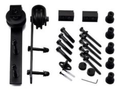 Schuifdeur Systeem compleet met softclose rail 2x1 meter zwart