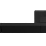 Enkele deurklink links SQUARE JB100 ongeveerd op rozet mat zwart