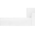 Enkele deurklink links SQUARE JB100 ongeveerd op rozet mat Wit