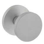 Intersteel voordeurknop Plat Ø55 mm op ronde achterplaat Aluminium F1