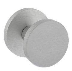 Intersteel voordeurknop Plat Ø55 mm op ronde achterplaat Aluminium F1