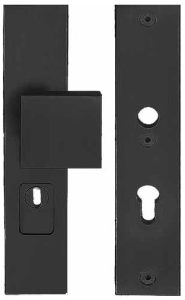 Veiligheidsbeslag PC55 met kerntrek beveiliging SQUARE LSQ60-50KT knop/kruk SKG3 zwart
