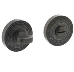 Intersteel wc-sluiting 8mm rond met ril oud grijs