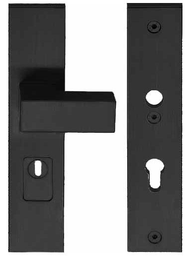 Veiligheidsbeslag PC55 met kerntrek beveiliging SQUARE LSQ50-50KT knop/kruk SKG3 zwart