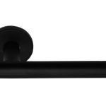 Deurklink BASIC LBVII-19 op ronde rozet mat zwart