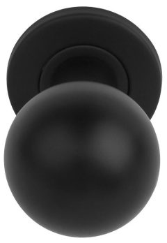 Voordeurknop BASIC LB501V Vast op Rozet mat zwart