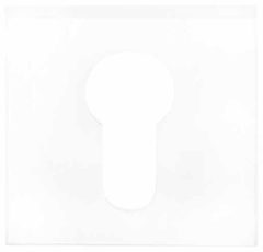 Cilinderplaatje SQUARE LSQBY50B mat Wit