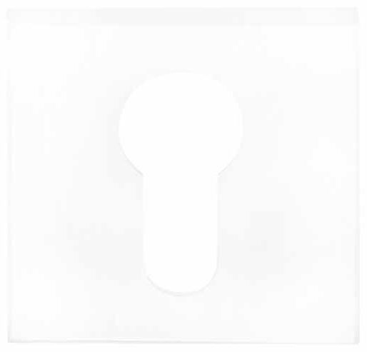 Cilinderplaatje SQUARE LSQBY50B mat Wit