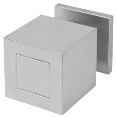 Knopkruk SQUARE JB200PD ongeveerd op rozet mat rvs