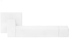 Deurklink SQUARE JB100G geveerd op rozet mat Wit